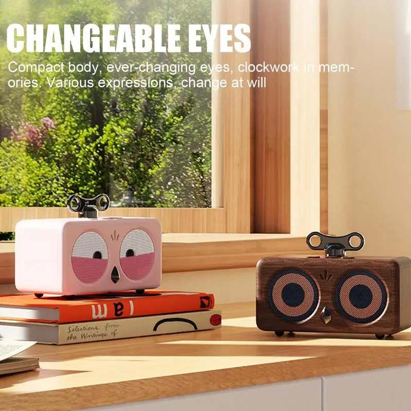 Altavoces inalámbricos portátiles Diseño de búho Estéreo inalámbrico Altavoz para deportes al aire libre Sonido estéreo fuerte resistente al agua Bajos profundos Todo el día