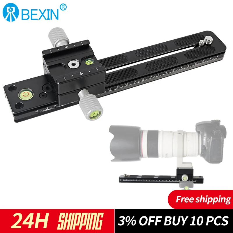 BEXIN Telephoto lens support plate camera lens bracket dslr quick release plate with qr clamp for arca swiss tripod dslr camera