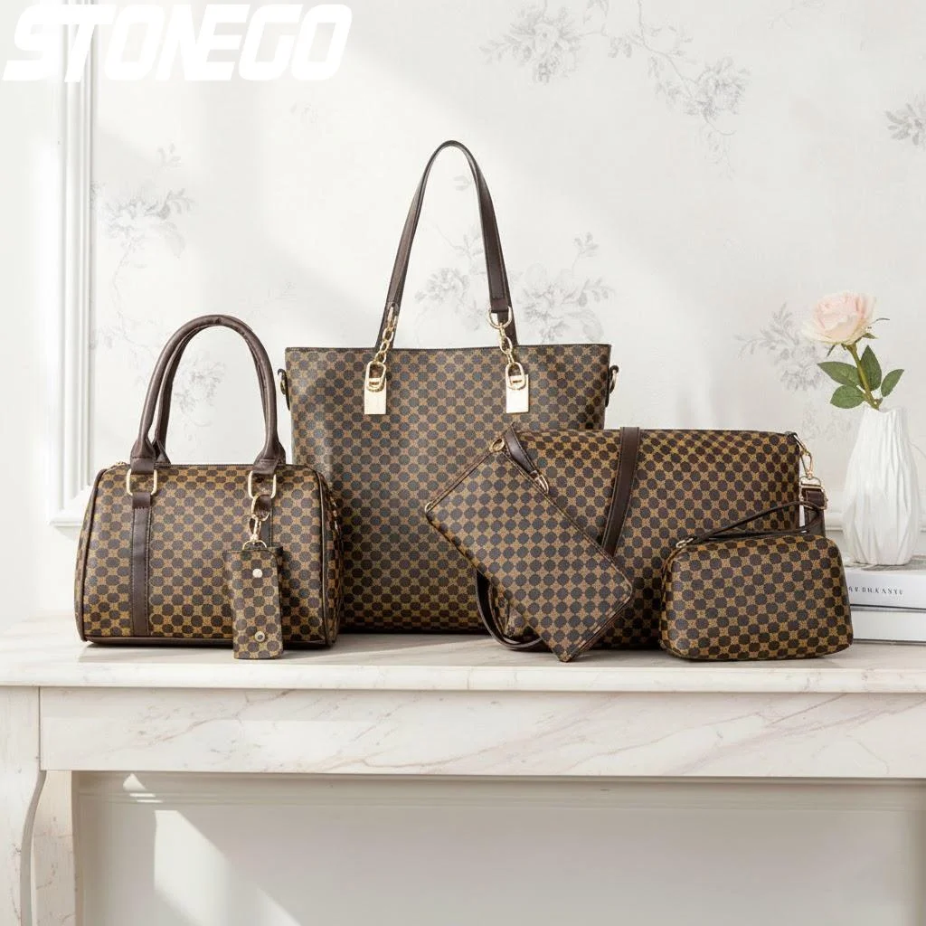 

Multifunctional Large Capacity Tote Bags Set Stylish Minimalist Floral Print Shoulder Crossbody Handbags for Women