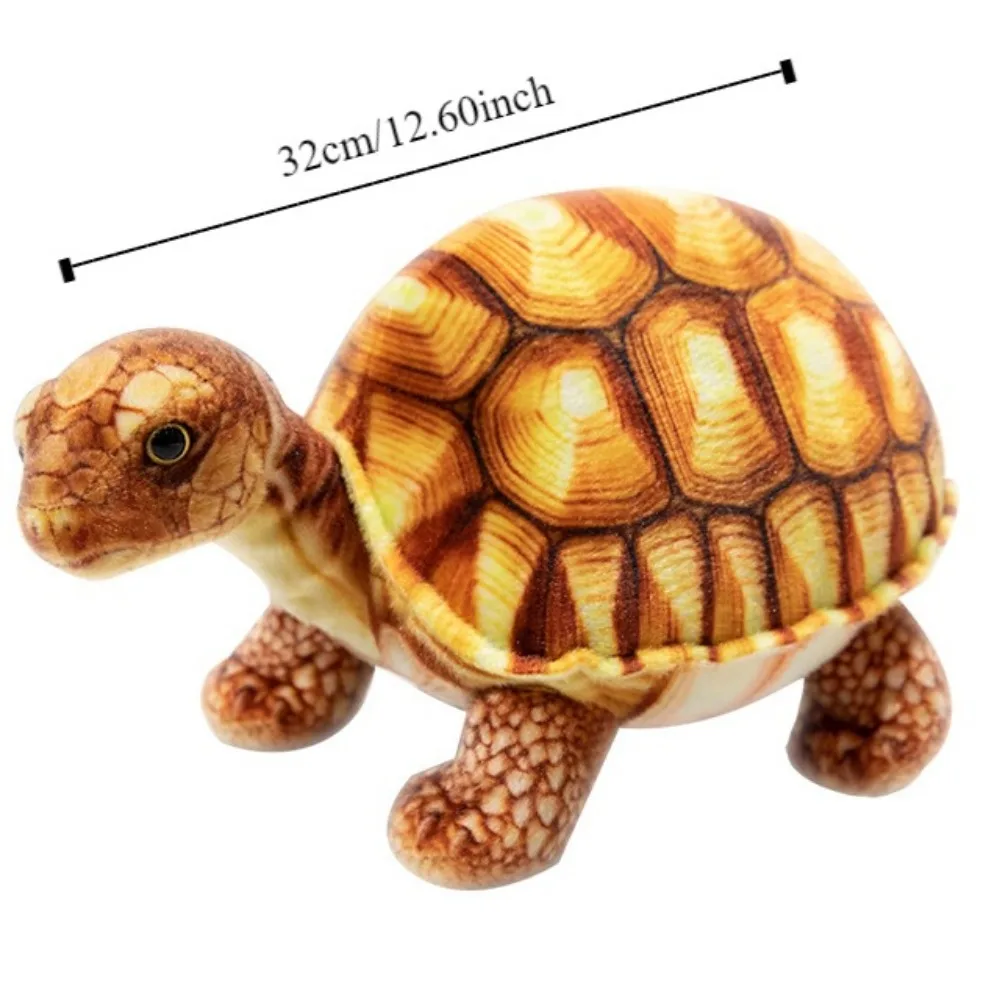 Peluche de tortue simulée pour enfants, jouet en peluche de dessin animé doux, jet de beurre réaliste, oreiller, cadeaux pour enfants, 30cm