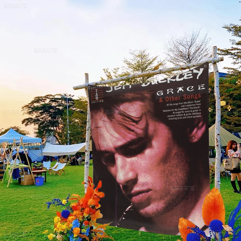 Jeff Buckley Singer Anime Chart Flag for Living Room Home Dorm Decor Art Home Decor Banner