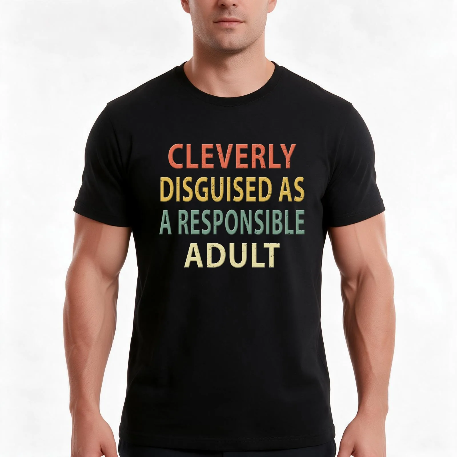 Cleverly Disguised as a Responsible Adult T-Shirt Summer Casual Cotton Tee Oversized Streetwear Tops Vintage Graphic Print