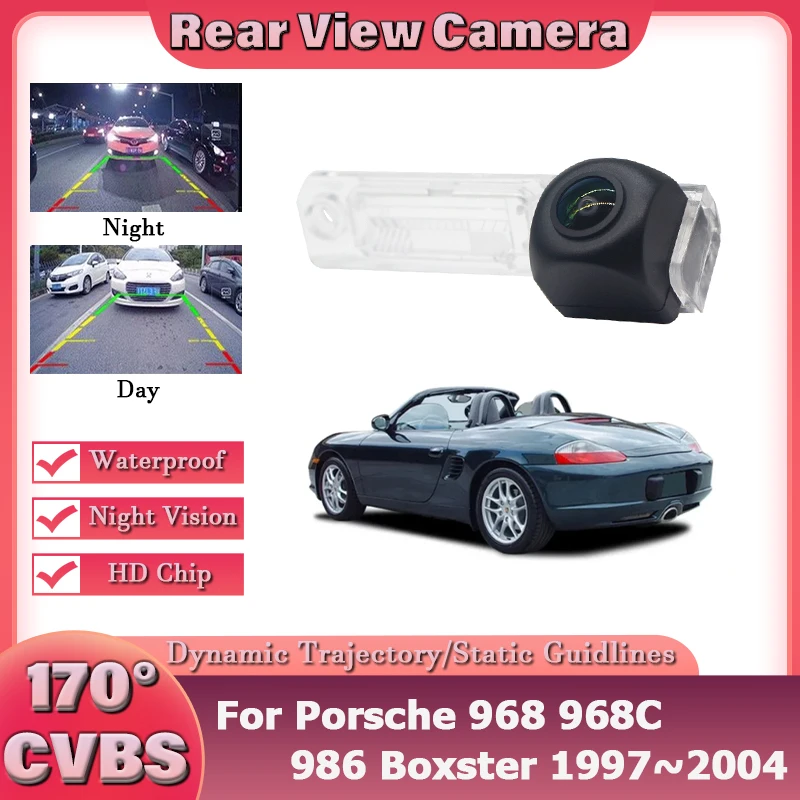 Night Vision Reversing Camera Backup Camera HD CCD Wide Angle For Porsche 968 968C 986 Boxster 1997~2000 2001 2002 2003 2004