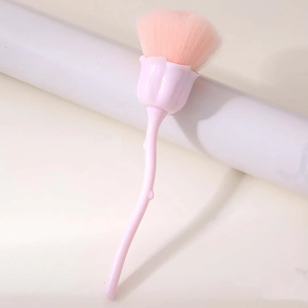 

Rose Flower Nail Art Dust Cleaner Brush Soft Fiber Nylon Wool Makeup Brush Creative Cosmetic Tool Foundation Brush Women
