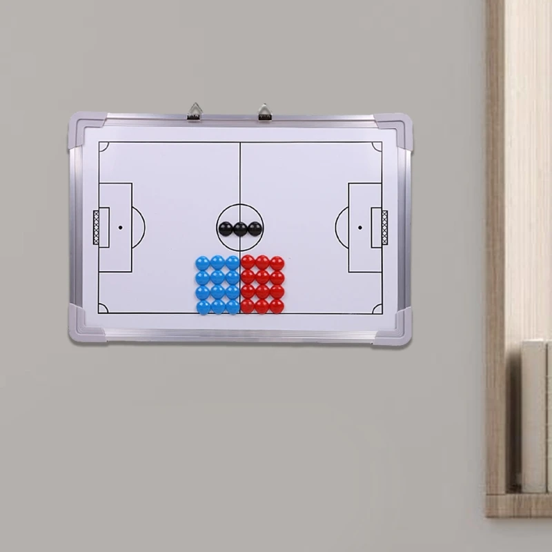 2025 Nieuw voetbalcoachingbord Basketbal droog wist bord voor coaches met marker Dubbelzijdig volledige halve velden Tactiekbord