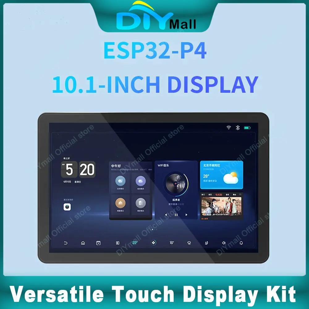 

10.1 Inch ESP32-P4 Capacitive Touch Display for Xiaozhi ESP32-C6 with Protective Case or Battery Speaker Kit