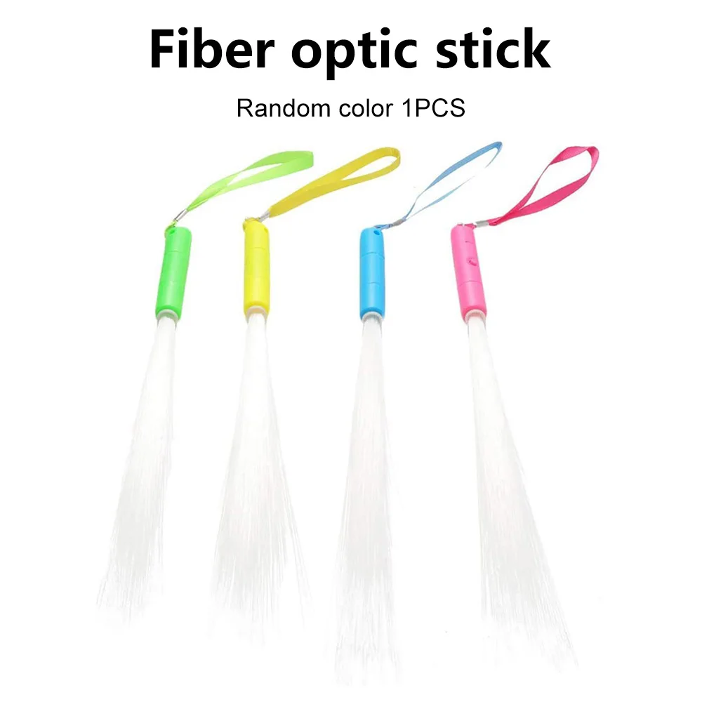1 قطعة توهج الألياف البصرية عصا اللون تغيير عصا مضيئة وامض قضيب السماء المرصعة بالنجوم LED ضوء الليل حفل زفاف وعيد ميلاد الحسنات