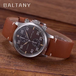 Military Solar Chronograph S6070 Stainless Steel Calendar Window Waterproof 10ATM Men's Vintage Quartz Multifunction Watches