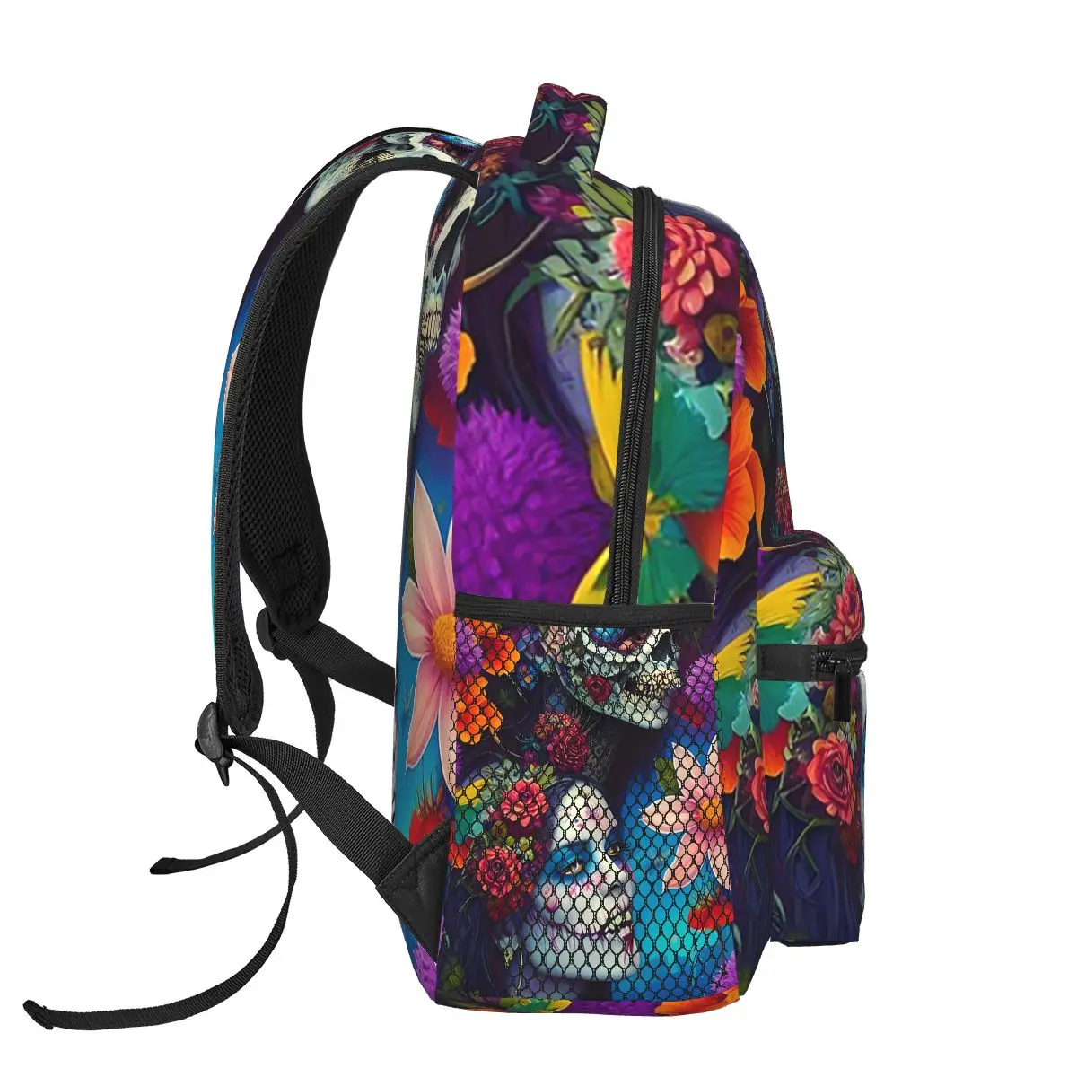 Alexander gótico Las Elegantes niñas Día de los muertos calavera mochilas niños niñas mochila estudiantes mochilas escolares mochila bolso de hombro