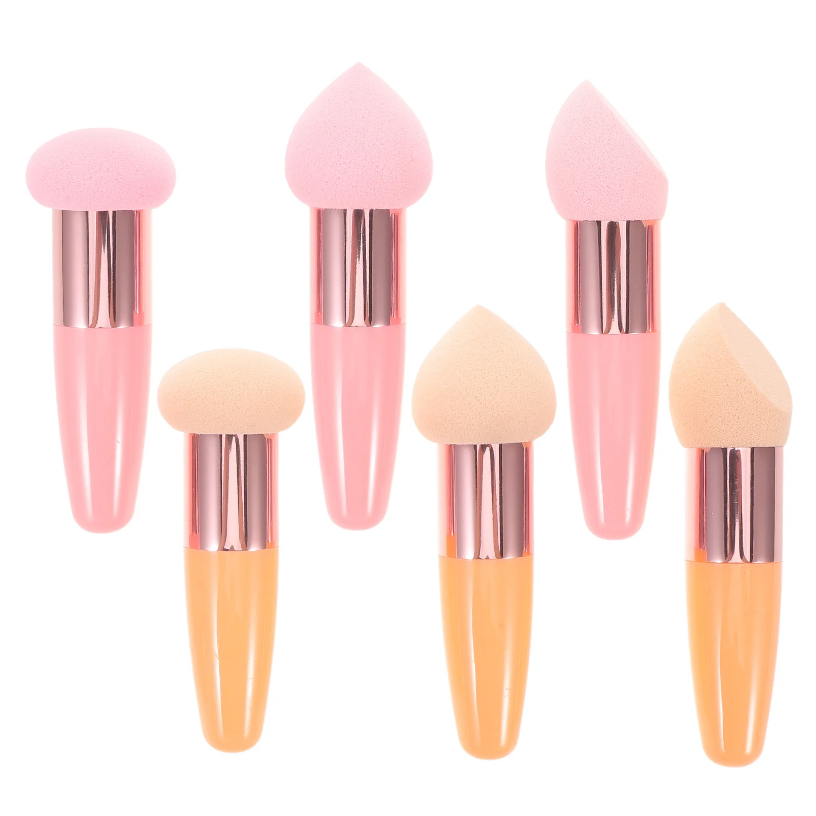 6Pcs Sponge Set Soft Makeup Eggs for All Skin Types Reusable Foundation Applicator Daily Cleaning Home Salon