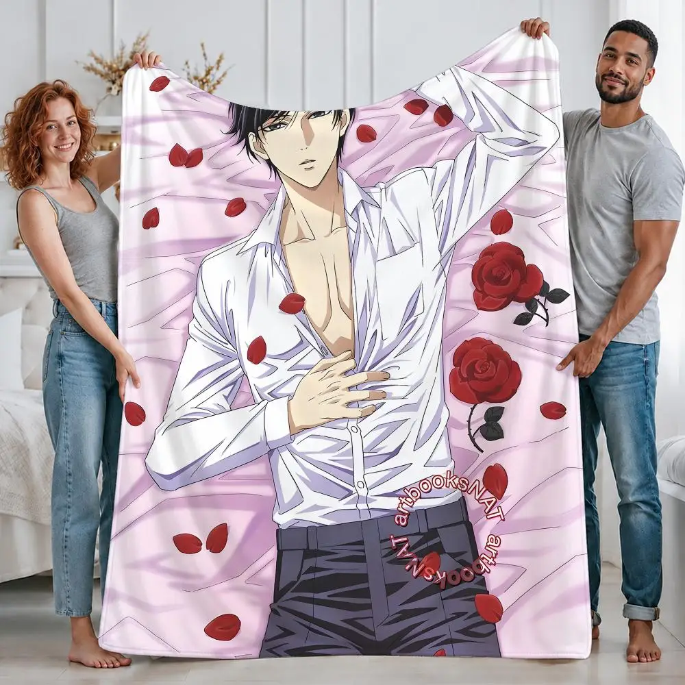 Funny Anime Haven't You Heard I'm Sakamoto Throw Custom Printed Flannel Fleece Blanket for Sofa Bed Office Travel & Camping