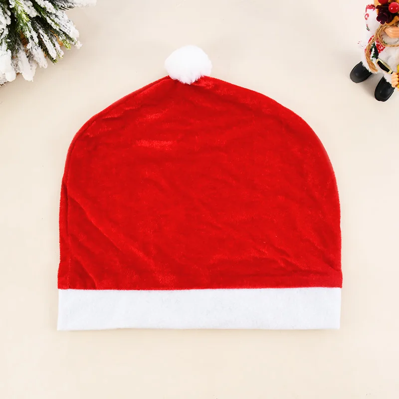 Santa Hat Christmas Car Headrest Cover Seat Protection Hat Kids Headwear Accessories Merry Xmas Festival Party Decoration