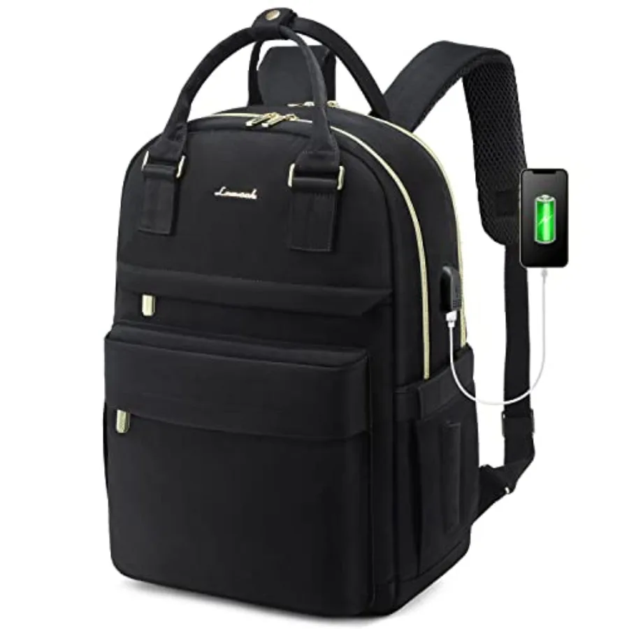 

Laptop Backpack for Women Laptop Bag with USB Port Fashion Waterproof Backpacks Teacher Nurse Stylish Travel Bags Vintage Daypa
