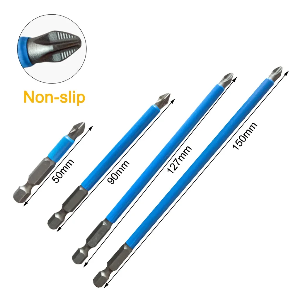 

Long Reach Non-Slip 1/4" Hex Shank Magnetic PH2 Electric Screwdriver Bits Exactness PH2 Single Phillips/Cross Head Power Tools