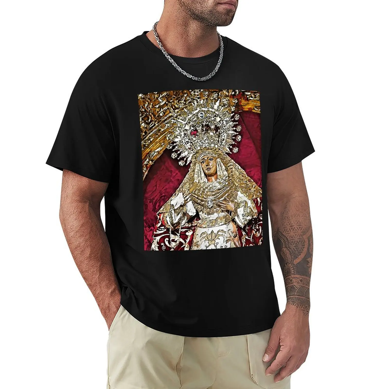 Seville, Esperanza de Triana T-Shirt Casual Loose Daily Wear T-Shirt