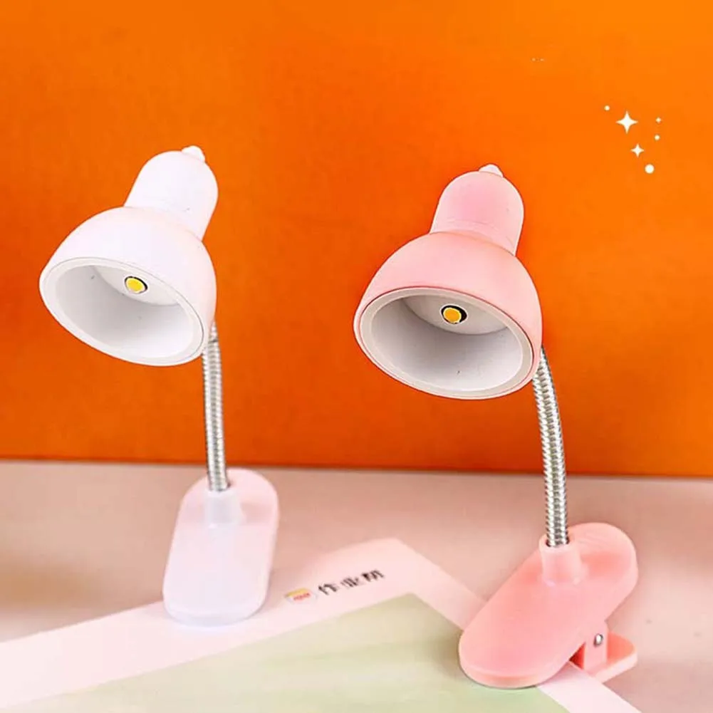 Led Night Lights Cute Mini  Book Light Table Lamp 360 Degree Rotatable Student Eye Protection Clip-on Reading Lamp