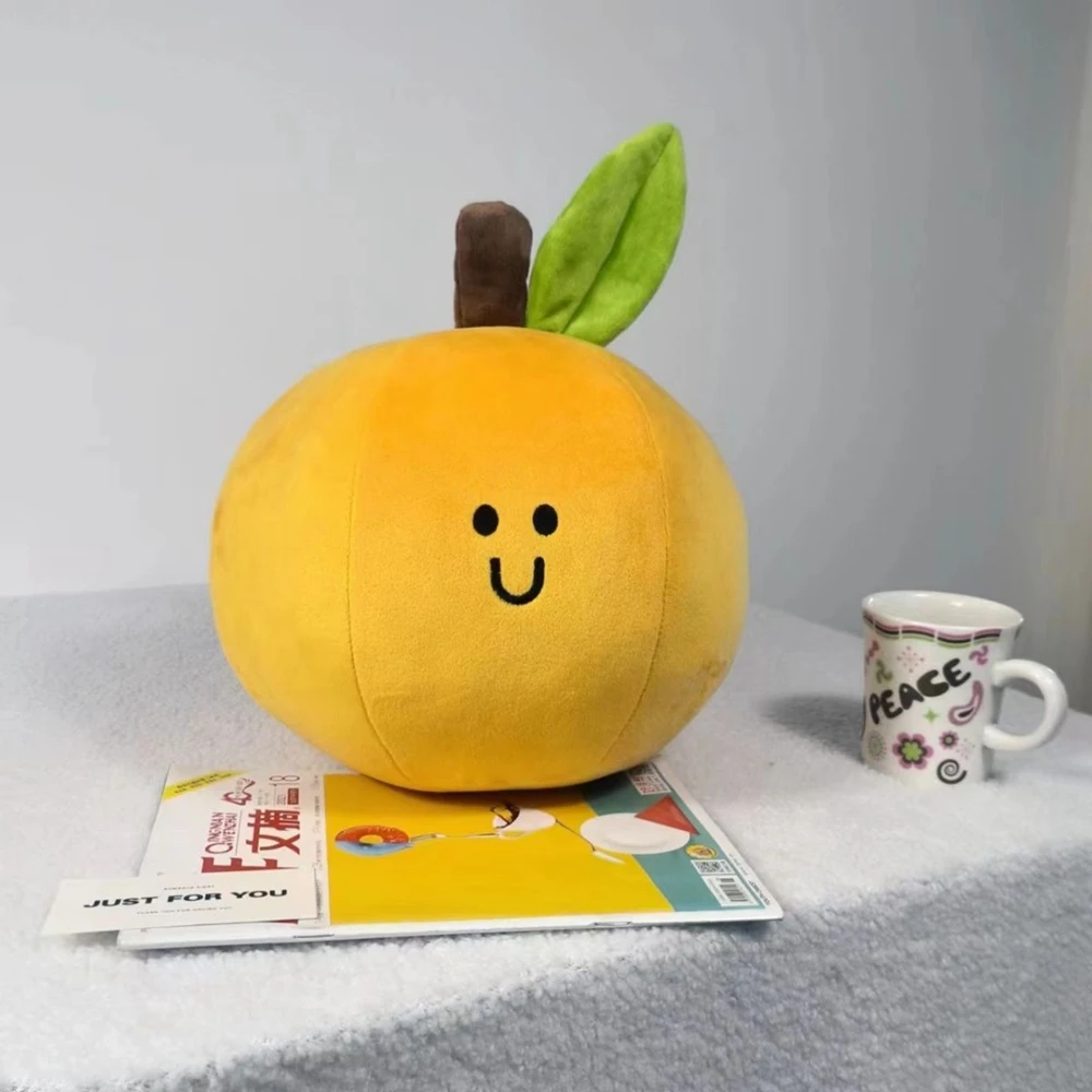 12CM Cute Fruit Plush Orange Pear Persimmon Apple Compact Fruit Tabletop Decoration Doll To A Friend Birthday Christmas Gift