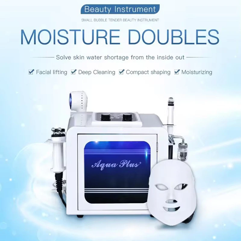 Hydrogen Oxygen Small Bubble Machine Microdermabrasion Aqua Peel Beauty Facial Device Deep Facial Cleaning Rejuvenation SPA