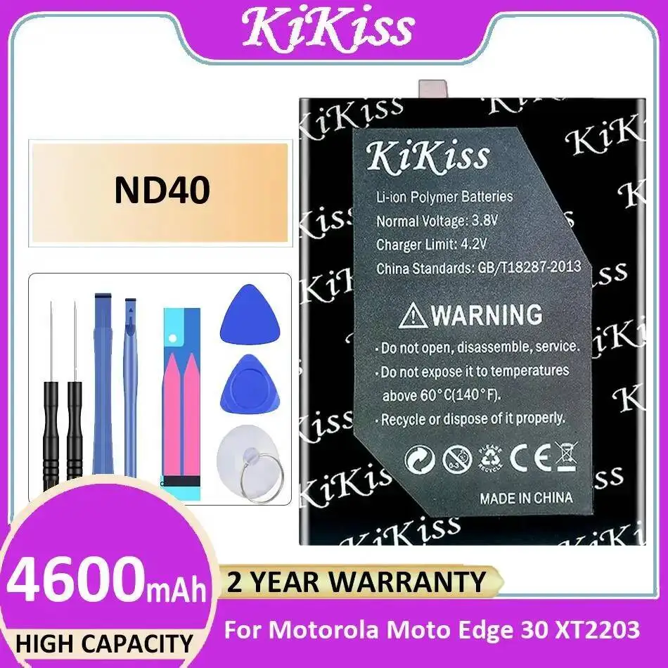 

High-Efficiency For Motorola Moto Edge 30 XT2203 ND40 Mobile Phone Battery 4600Mah