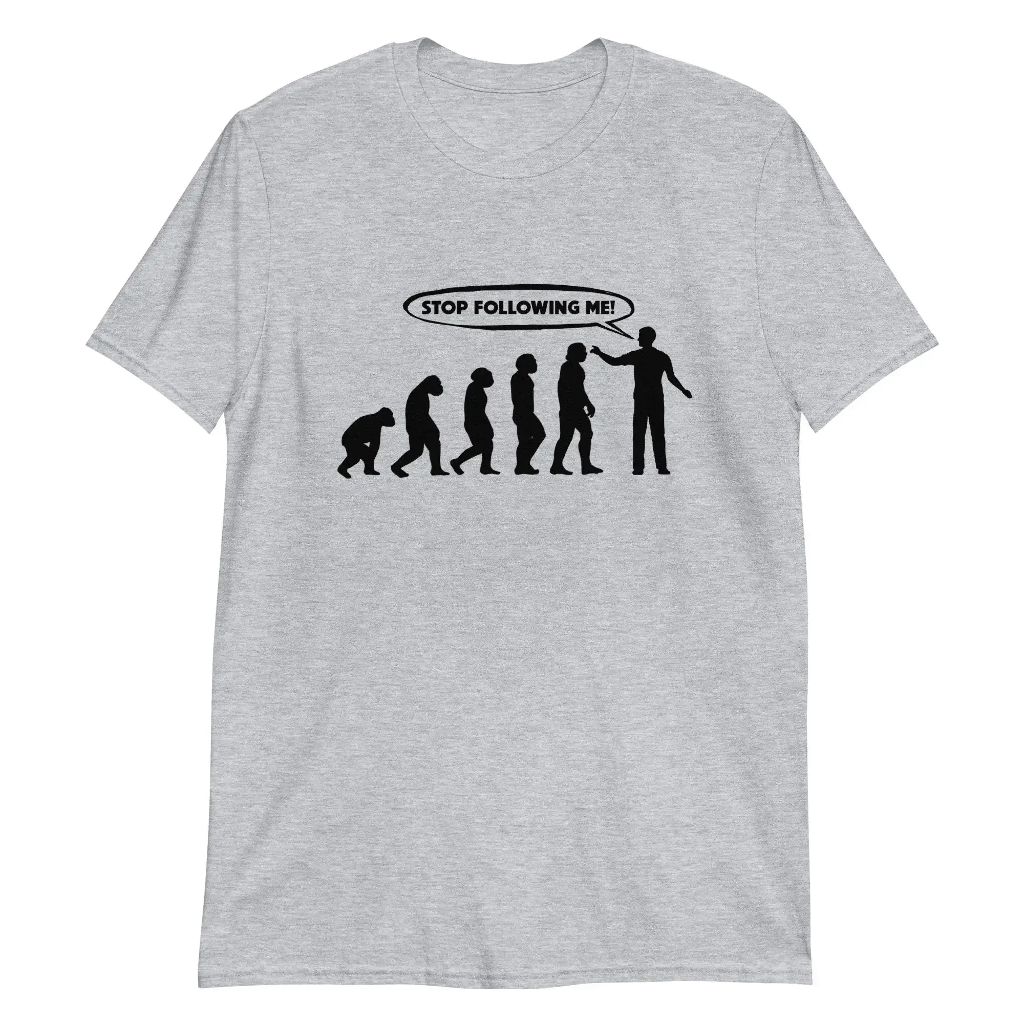 Evolution T-Shirt „Stoppen Sie mit dem Verfolgen von mir“ Lustige Wissenschaft