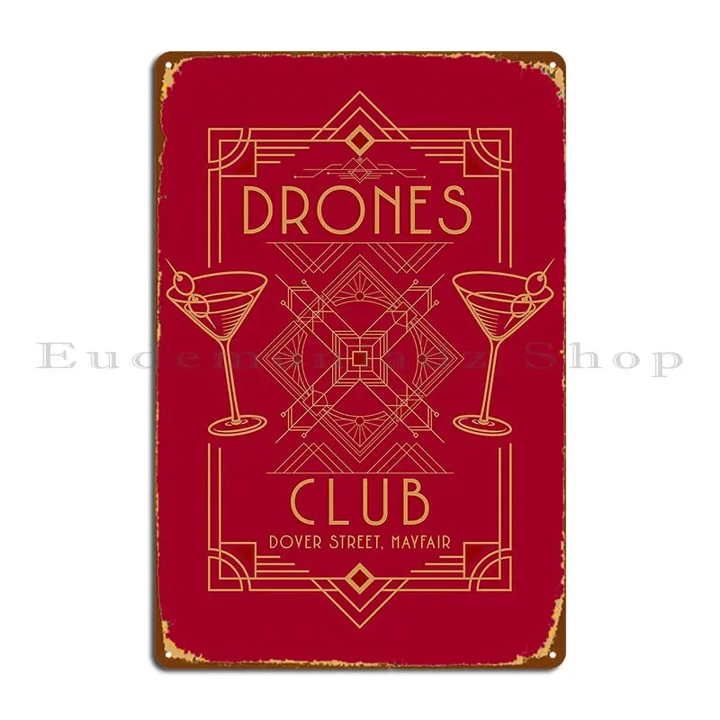 The Drones Club Jeeves Wooster Wodehouse Metal Plaque Wall Decor Wall Cave Wall Decor Cave Designs Tin Sign Poster