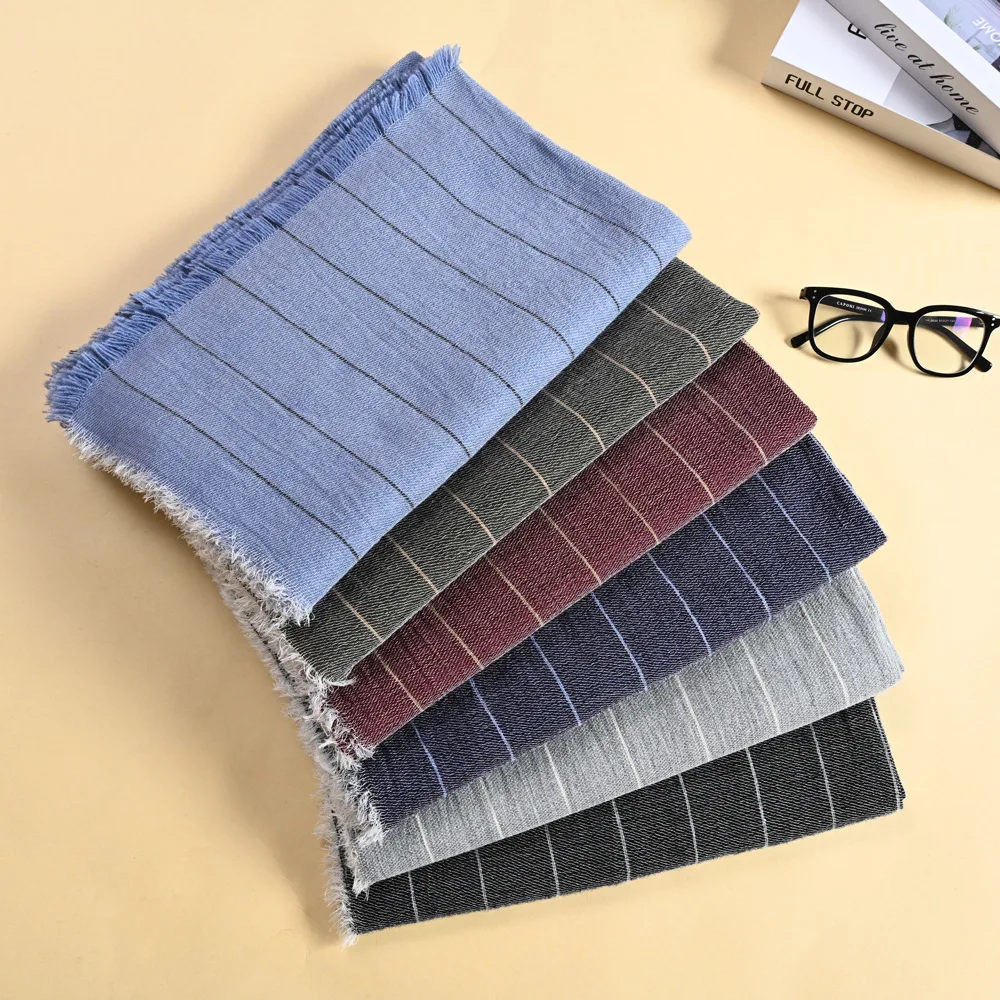 

Коврик в полоску Camere, имитация шарфа, осень-зима, новый зимний теплый шарф с кисточками из хлопка и полиэфирного волокна