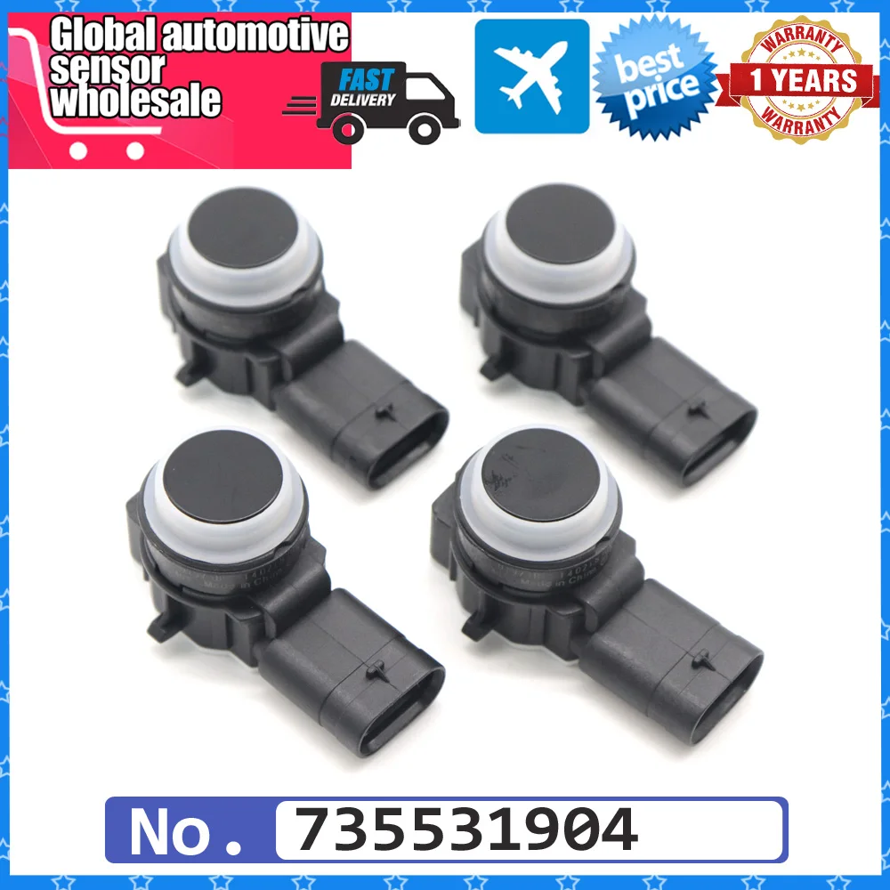

Car 4pcs NEW Reverse Parking Sensor For Jeep Fiat 500L Alfa Romeo Peugeot Boxer Bipper For Citroen 735531904