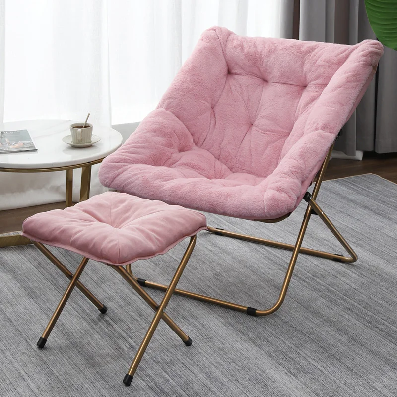 

#Hot Sale Comfortable Folding Camping Chair Foldable Grey Moon Chairs Sofa Single Balcony Lying Home Leisure Chair