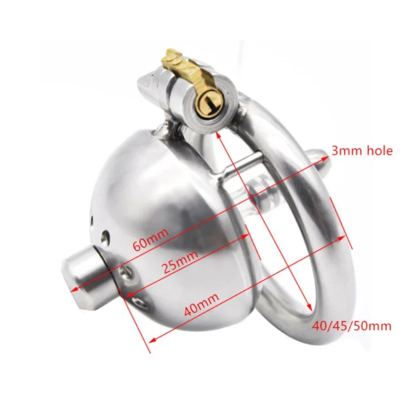 Hot Stainless Steel Cock Cage Penis Ring Chastity Device With Urethral Catheter Dick Ring Chastity Belt BDSM Sex Toy For Man Gay