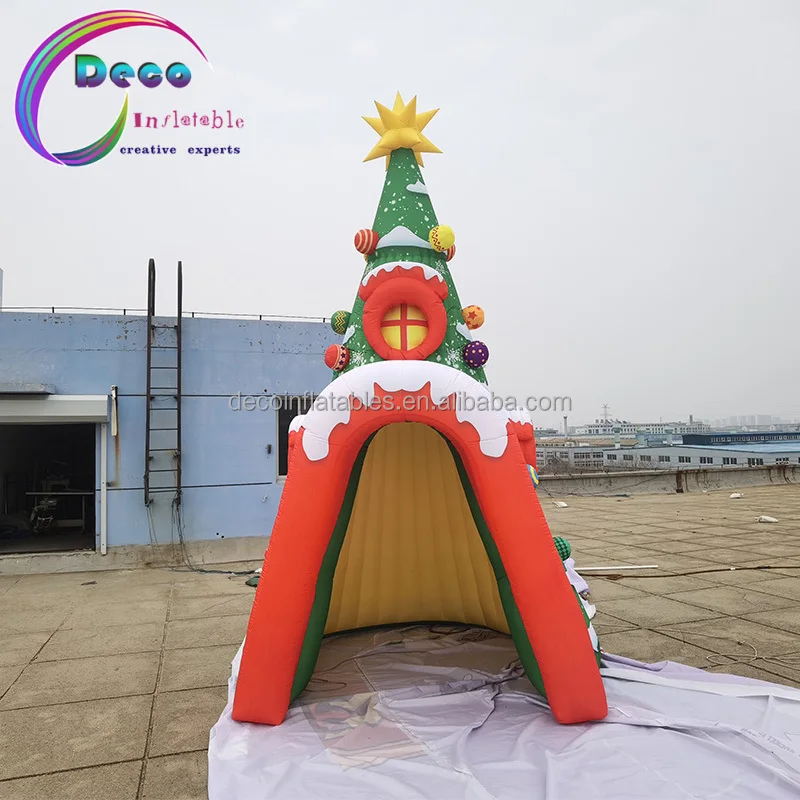 Factory Custom Large Inflatable Christmas Yard Decorations Inflatable Christmas Trees House