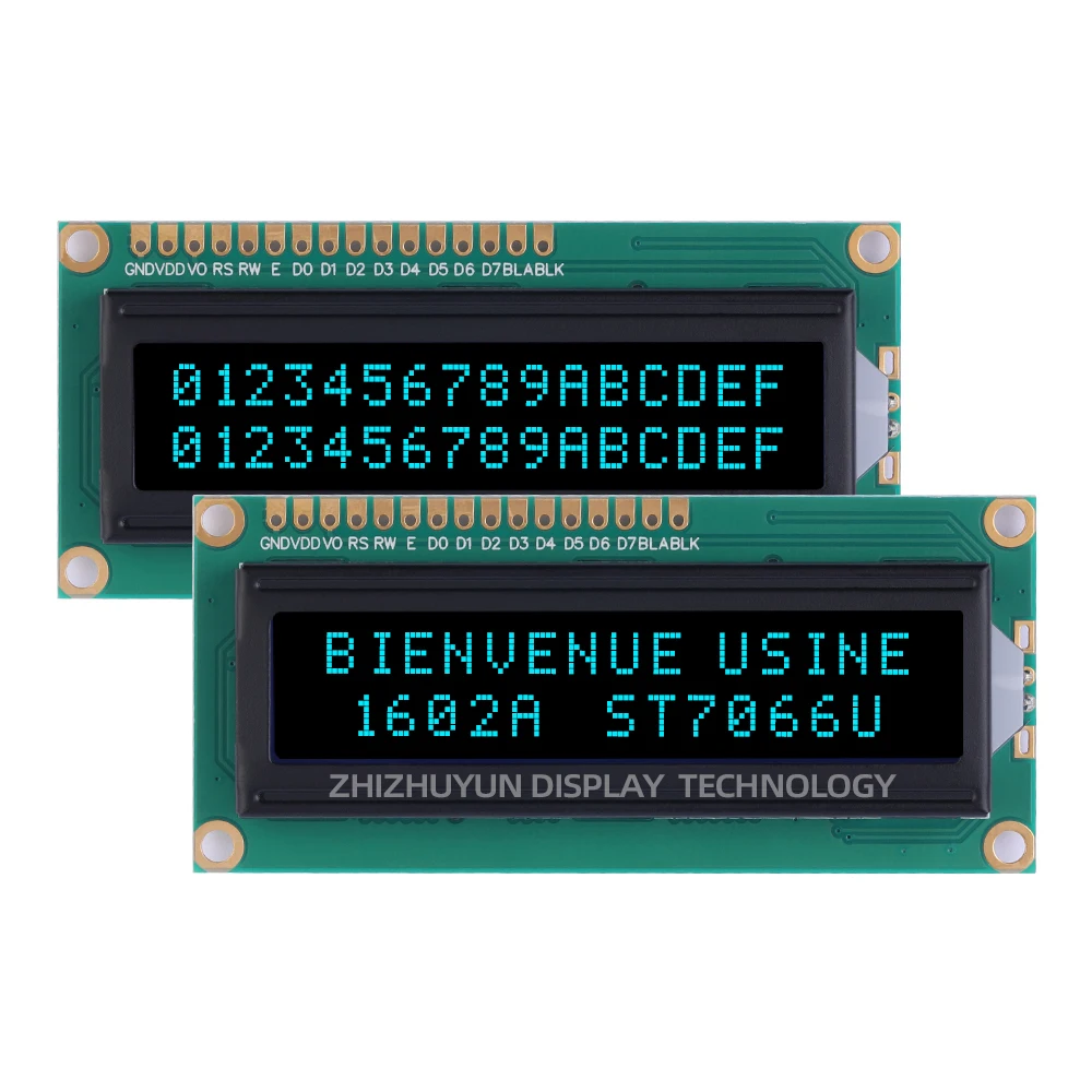 LCD1602A pantalla de matriz de puntos de personaje europeo, módulo LCD de 16x2 COB, película negra, LCD/LCM, 3,3 V