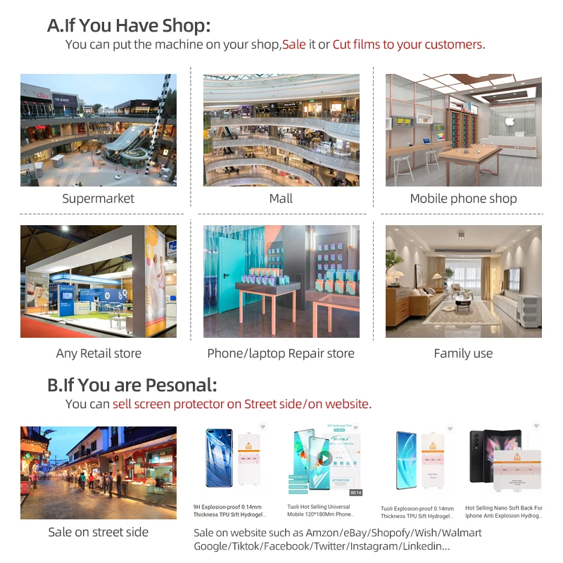 TuoLi Mobile Phone Back Skin Cutter Hydrogel Film Sheet Plotter Screen Protector Cutting Machine Kit For Business Ideas