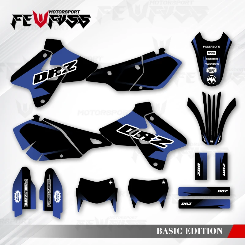 

Fewfuss Graphics Decals Stickers Motorcycle Background Custom For SUZUKI 1999 2000 2001 2002-2022 DRZ400-S-SM-E 400cc 009