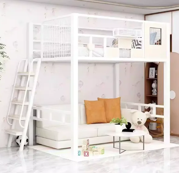 Hot SalesBed and table, simple elevated bed, space saving, tower style small apartment, children's bunk bed, duplex second floor