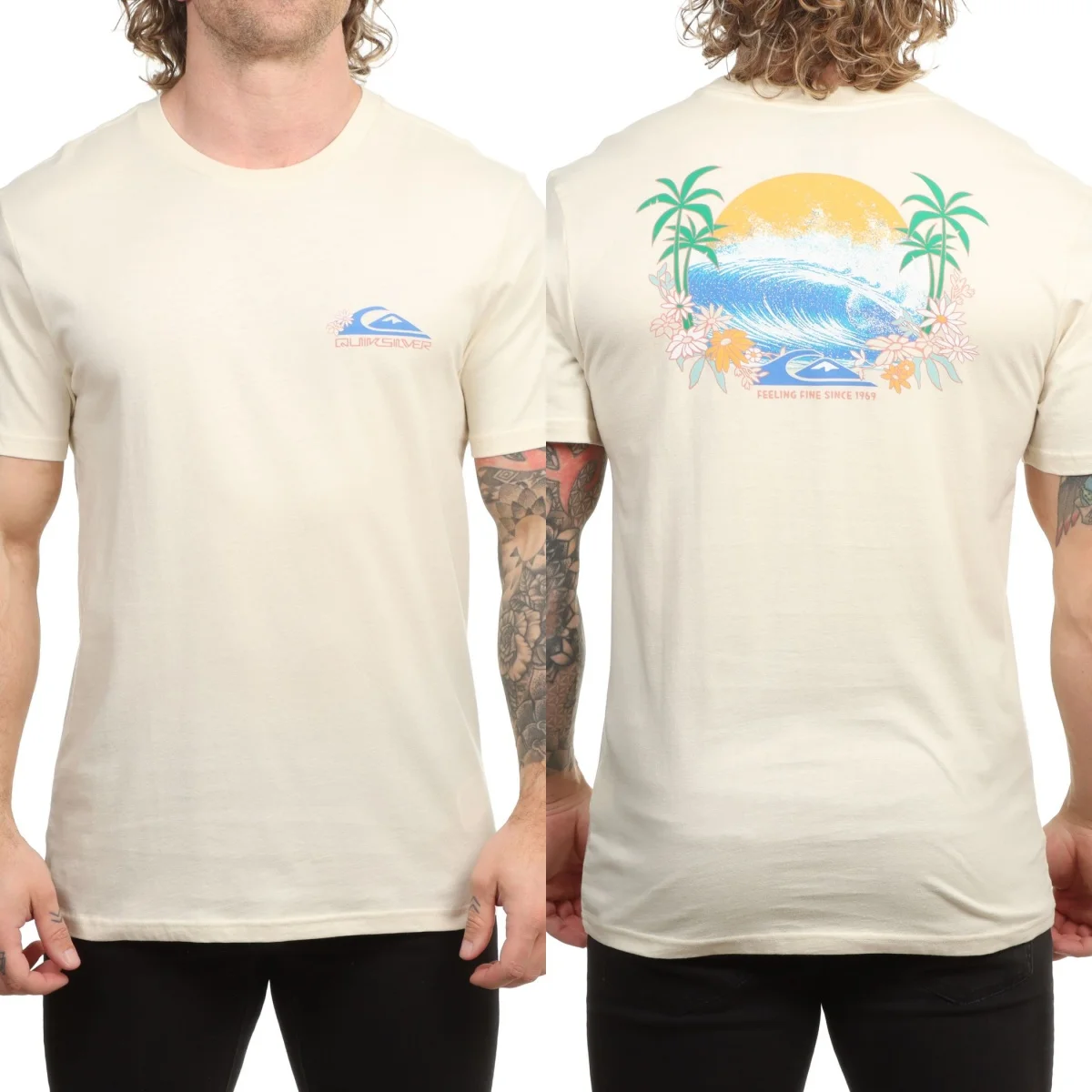 Rare Quik Surfing Silver Graphic Cotton T-shirt Unisex Summer Short Sleeve Fashion Brand Tee Luxury Casual Vintage Tees view 4