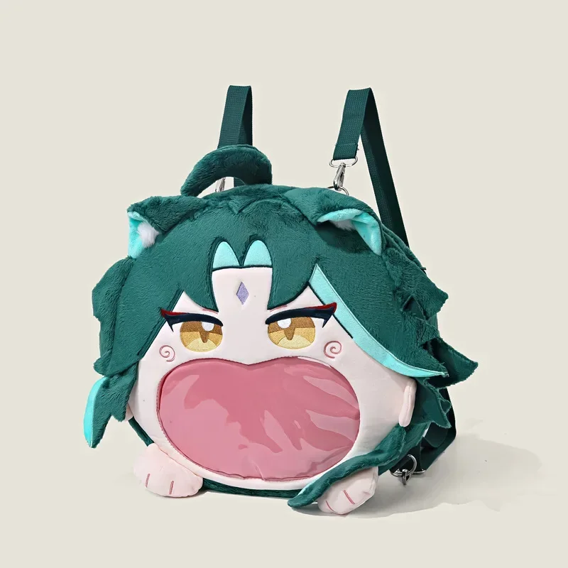 

Cartoon Anime Genshin Impact xiao plush backpack wander cosplay pain bag doll storage bag student Shoulders Bag Christmas gift