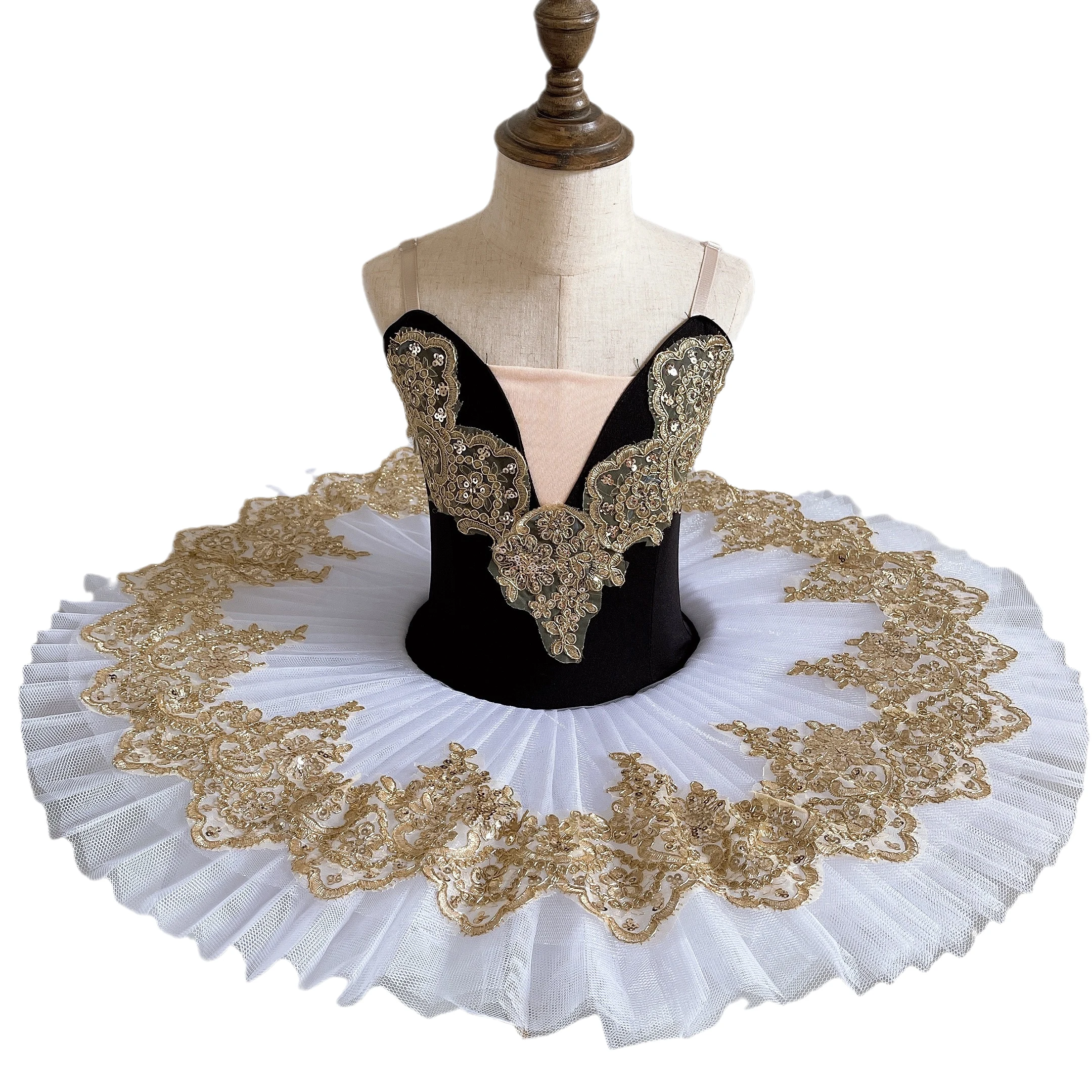 

New Professional Ballet Skirt TUTU Black And White Lace Skirt Ballet Costumes