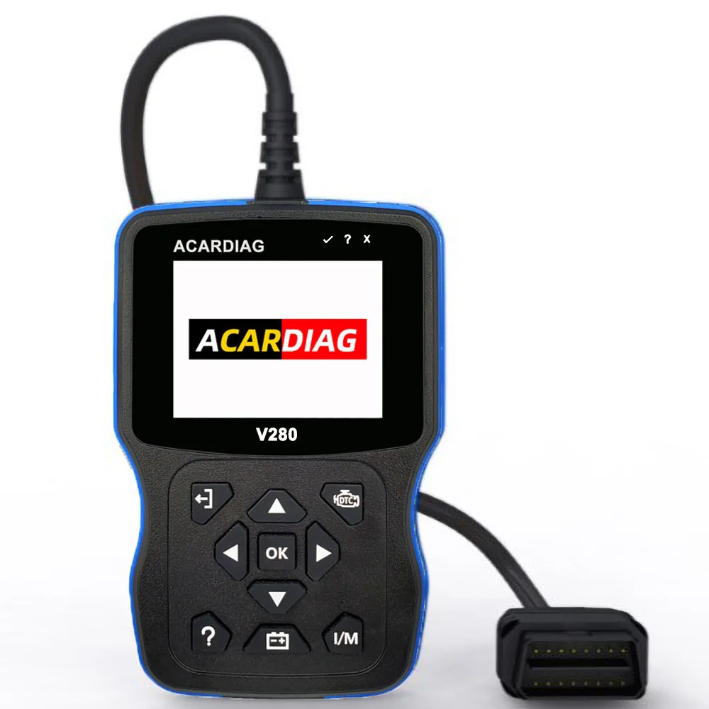 

Acardiag V280 Профессиональный сканер OBD2, автоматический считыватель кодов, диагностическая проверка двигателя, инструмент сканирования света для автомобилей OBD II после 1996 года
