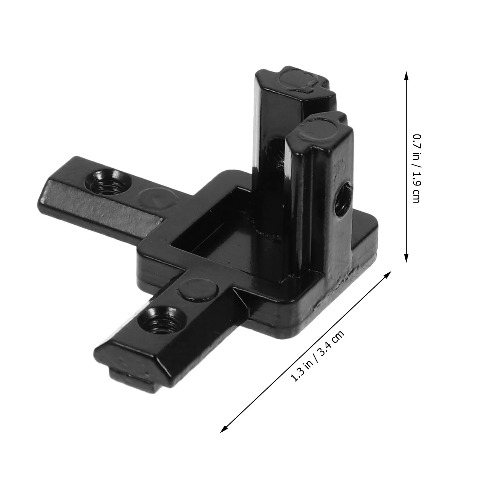 

6pcs 2020 Aluminum Extrusion Connector Black Series Corner Brackets for 3D Printers CNC Routers Hidden End Brackets Stable
