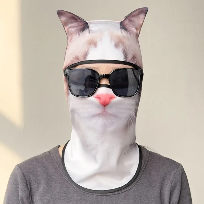 

Мотоциклетная маска для лица в форме кошки, полностью закрывающая лицо, цельная, милая маска в виде животного, для мотоциклов, внедорожников и лыжного спорта