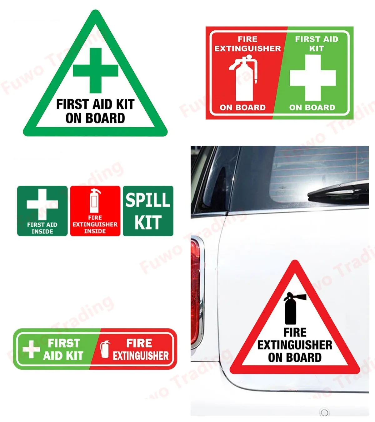 

Стильная виниловая наклейка с огнетушителем для оказания первой помощи