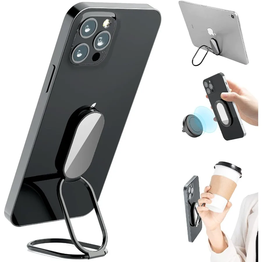 

Phone Ring Holder Finger Kickstand 360 Rotation Cell Phone Ring Holder Stand Metal Phone Back Grip for Magnetic Car Mount Folda