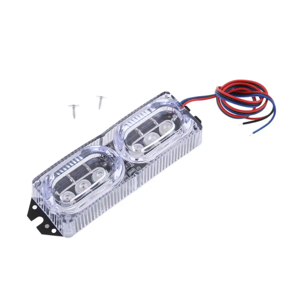 Luz LED azul y roja de Flash estroboscópico trasero de advertencia de giro de freno de motocicleta
