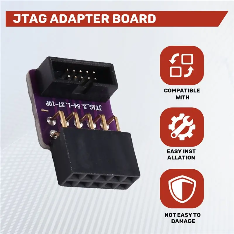 [B24B!】 JTAG Adapter Board 10Pin 2.54Mm To 1.27Mm Conversion Interface For Jlink 10P-2.54 To 1.27 Female Type Connectors