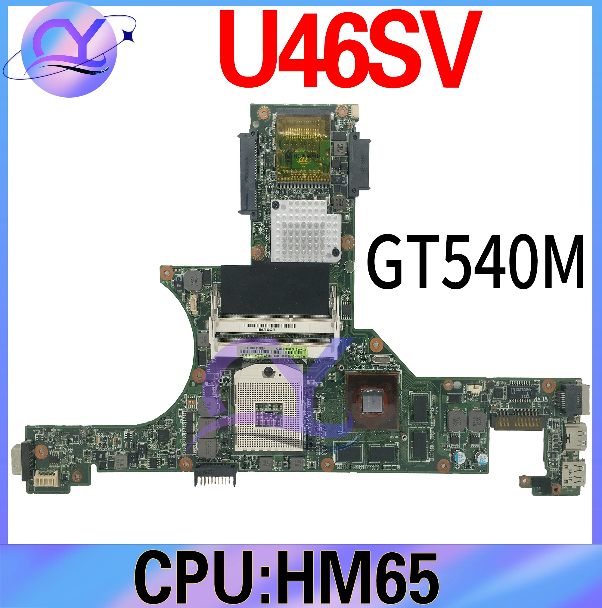 

U46SV Laptop Motherboard For ASUS U46S U46SW U46 Mainboard HM65 GT540M 100% Test well