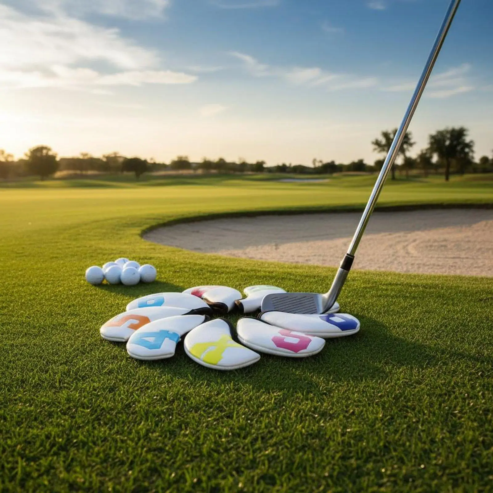 Golf Iron Covers for Club Protection with High Visibility Numbers and Letters for Quick Selection During Play or Practice