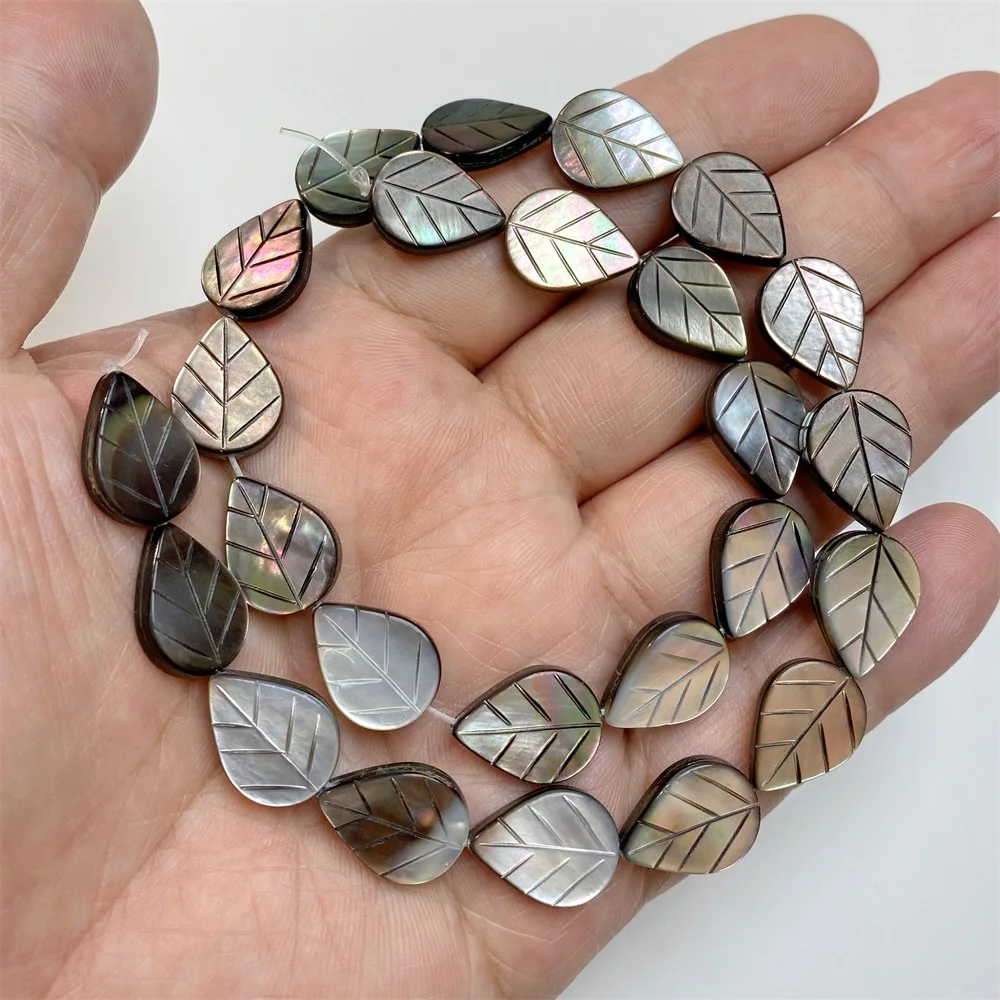 Fashion Natural Natural Shell Beads Square Heart Star Round Grey Mother of Pearl Beads For Jewelry Making DIY Bracelet Necklace