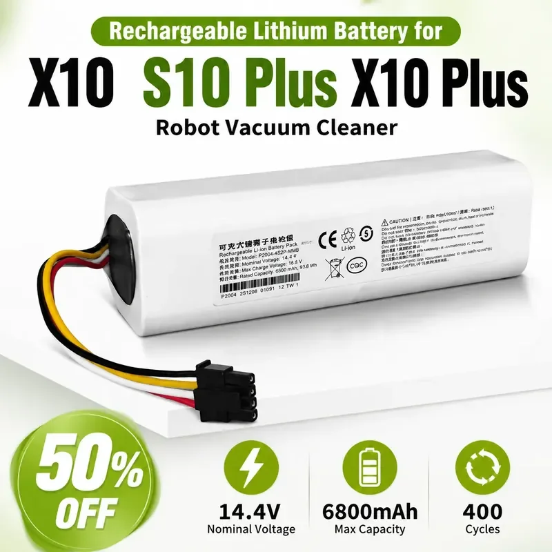 

For Xiaomi X10 S10 Plus X10 Plus Sweeping Robot Rechargeable Lithium Battery