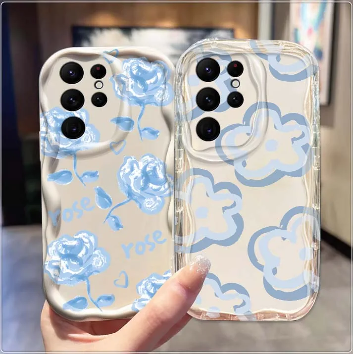 

Flowers bows roses pure Cute Phone Case For Samsung S25 S24 S23 S22 S21 S20 A04 A05s A05 A06 Ultra Plus FE 5G Wave Oil
