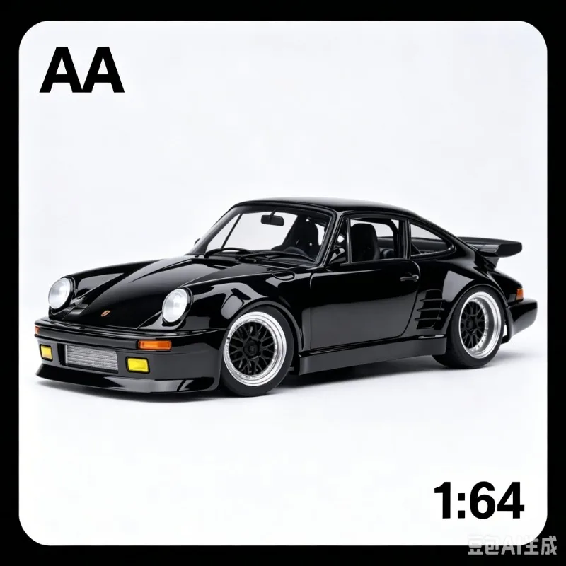 

AA1:64 911 (930) TURBO Blackbird Die Casting Alloy Simulation Car Model Male Gift Desktop Ornament Collection Souvenir.